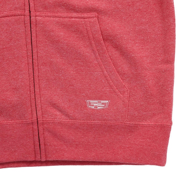 Cadillac Youth Full Zip Hoodie-Pomegranate